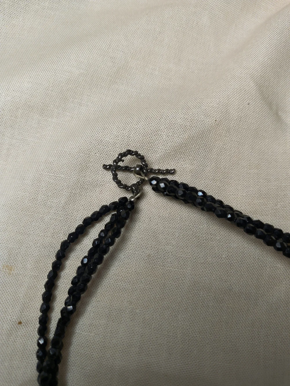 Vintage Black Onyx & Turquoise Sterling Silver Pendant Necklace